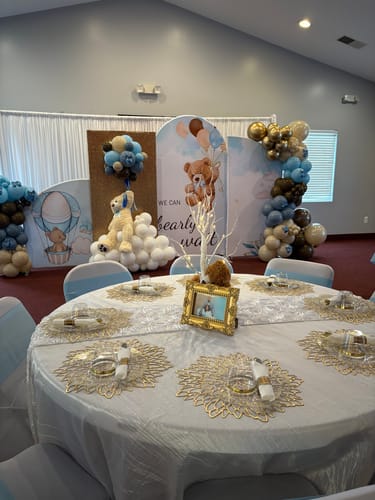 Customer photo review of Curved Wedding Arch Double Layer Party Decoration Flower Arch