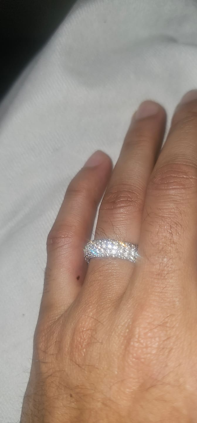 Customer photo review of Paved Prong Infinity Ring - 925 Silver