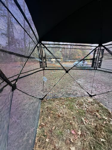 Customer photo review of VisMax See Through 3-4 Person Hunting Blind, Pop Up Ground Deer Blind