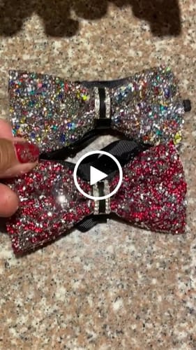 Customer video review of Ties2you Red Rhinestones Bow Tie Pre-tied Tuxedo Bowtie for Men Wedding Party