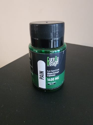 Customer photo review of Cure By Design - Pain | 100mg/Capsule - THC Dominant (1:4 - CBD:THC)
