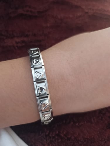 Customer photo review of Pulsera Corazones Italiana para Charms