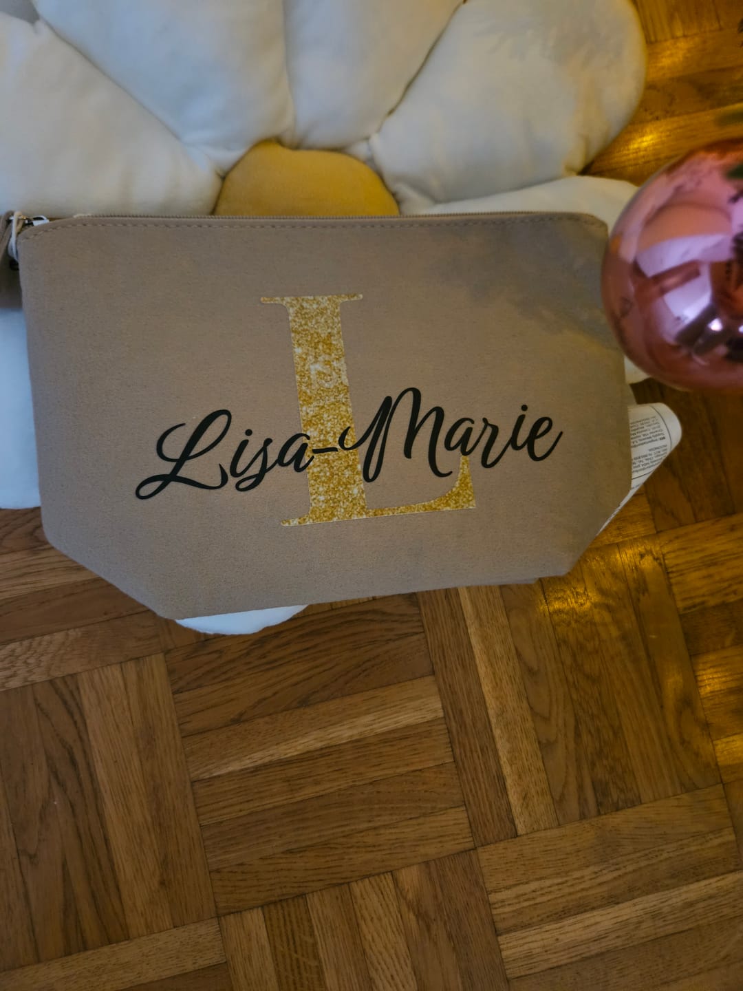 Customer photo review of Initiale - Individuelle Kosmetiktasche Filz