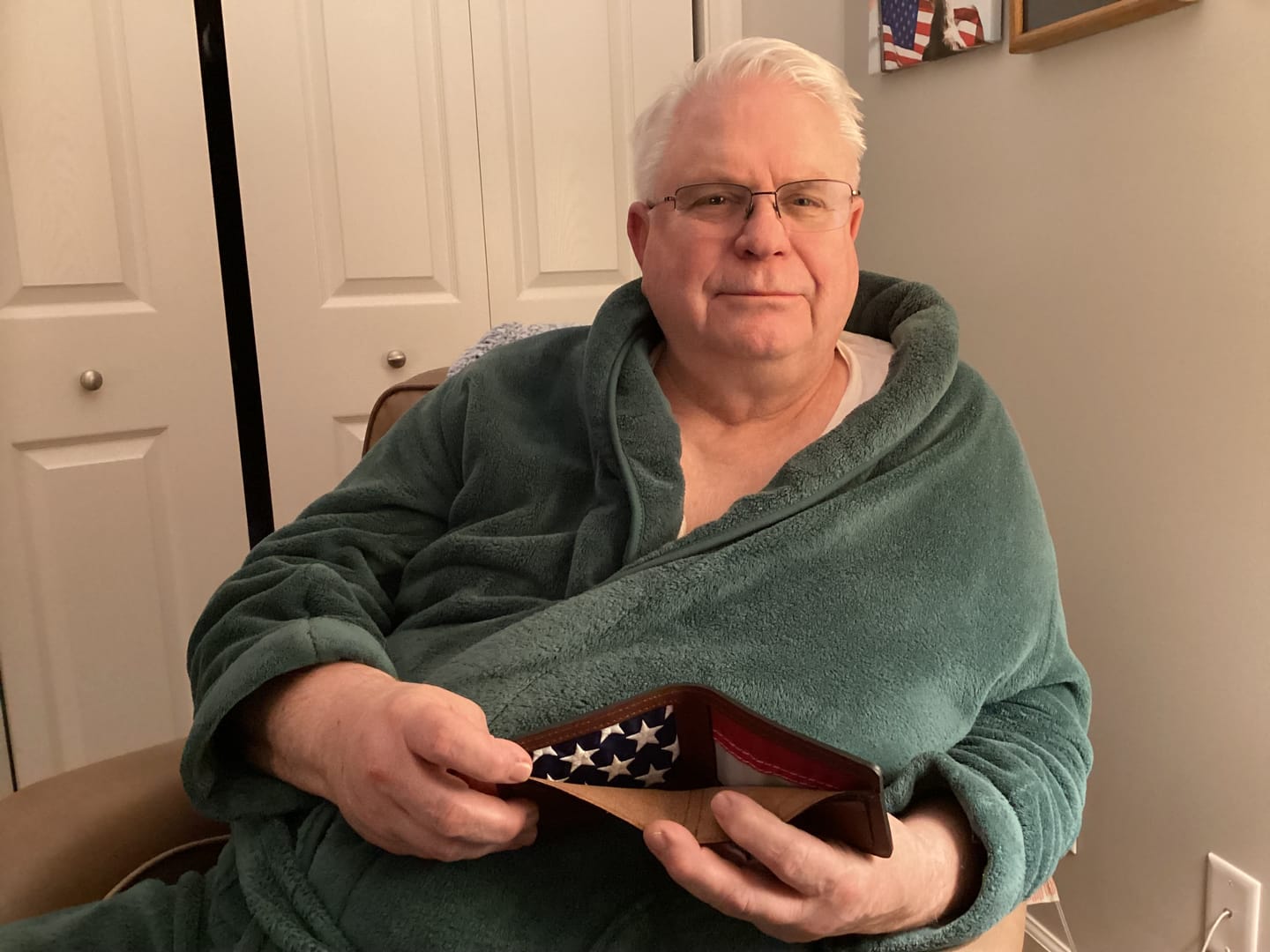 Customer photo review of Old Glory Wallet