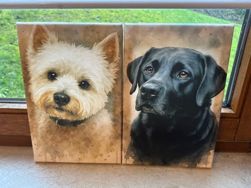 Customer photo review of Dein Haustier als Porträt - Individuelle Leinwand