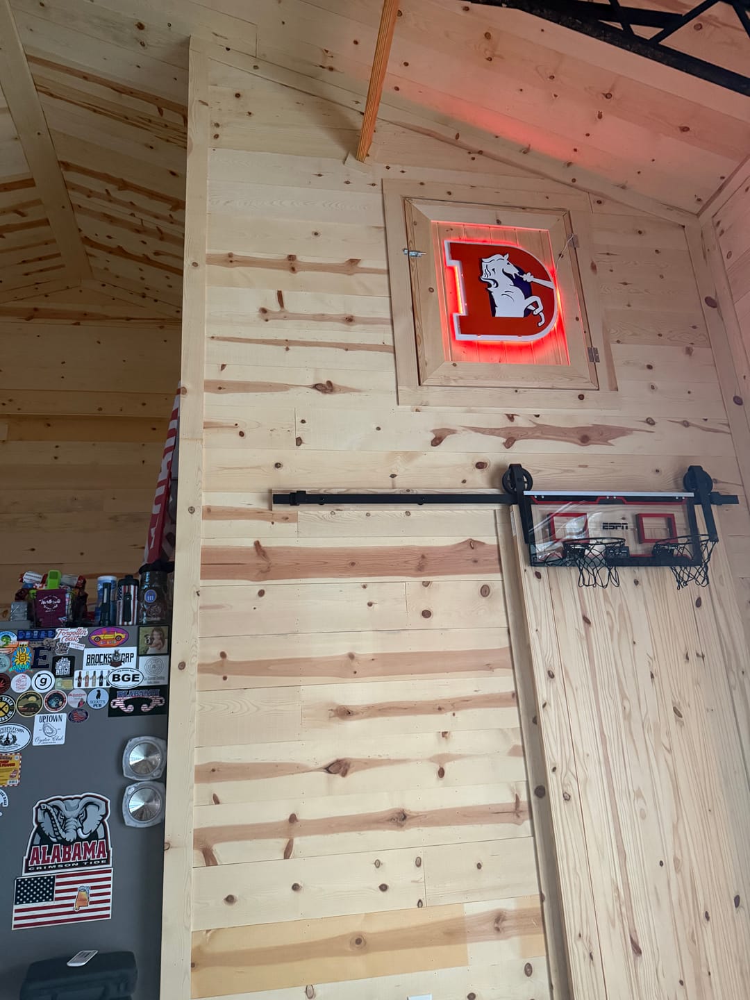 Customer photo review of Denver Broncos Retro 1993-96  "D"  3D Vintage Metal Wall Art