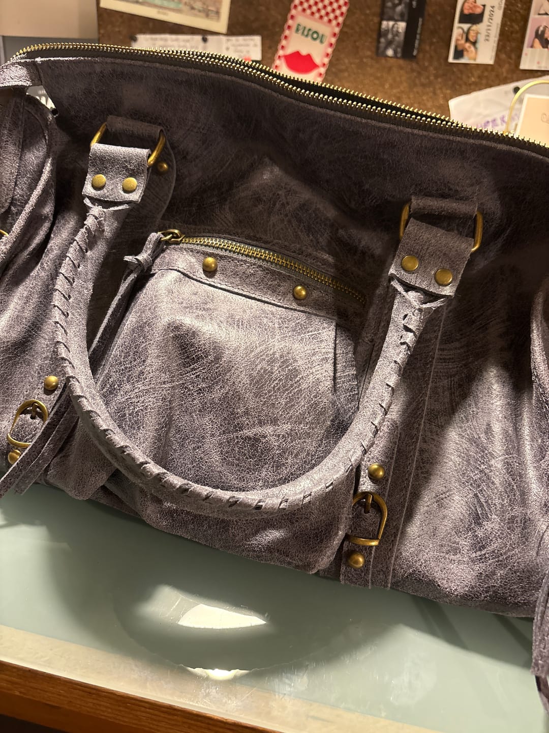 Customer photo review of It girl bag vintage blue