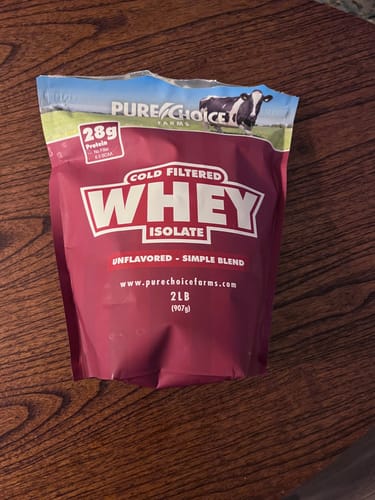 Customer photo review of Whey Protein Isolate Unflavored