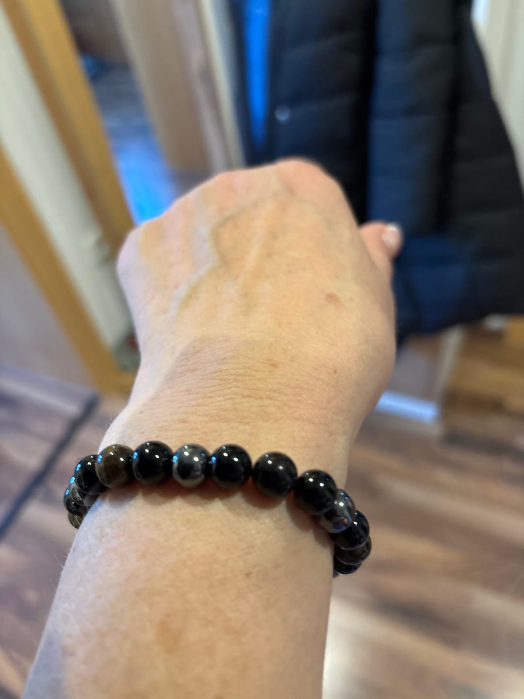 Customer photo review of Schutz Armband: Turmalin, Tigerauge, Hämatit | Dreifach Schutz