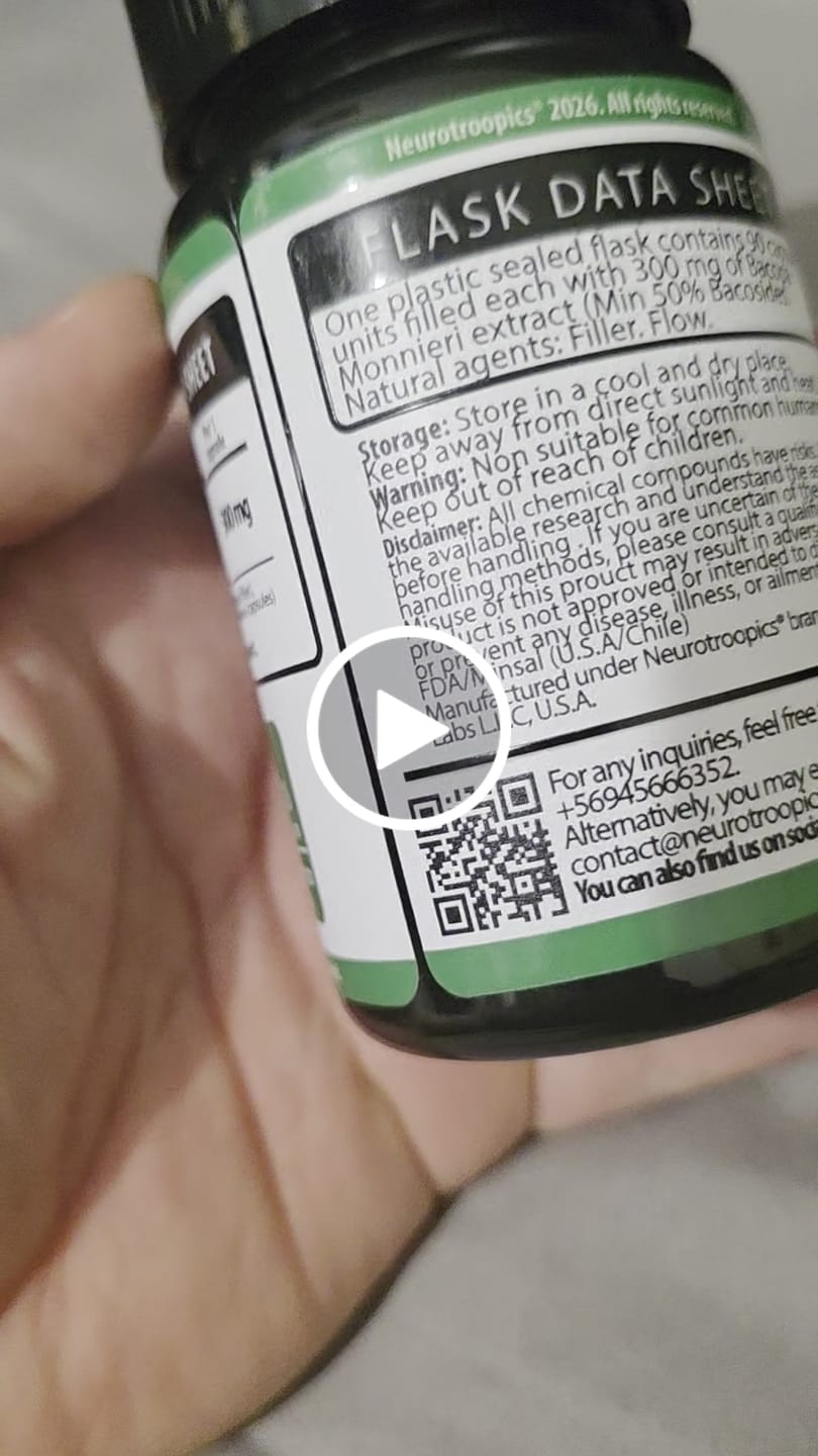 Customer video review of Bacopa Monnieri - 300mg (min. 50%bacosides)