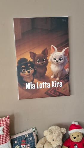 Customer photo review of Dein Haustier als Cartoon - Individuelle Leinwand