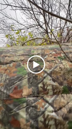 Customer photo review of VisMax See Through Blind | 270° Pop Up 3-4 Man Deer Blind | Portable Ground Blind Hunting for Sale with Hunters Comfort Design