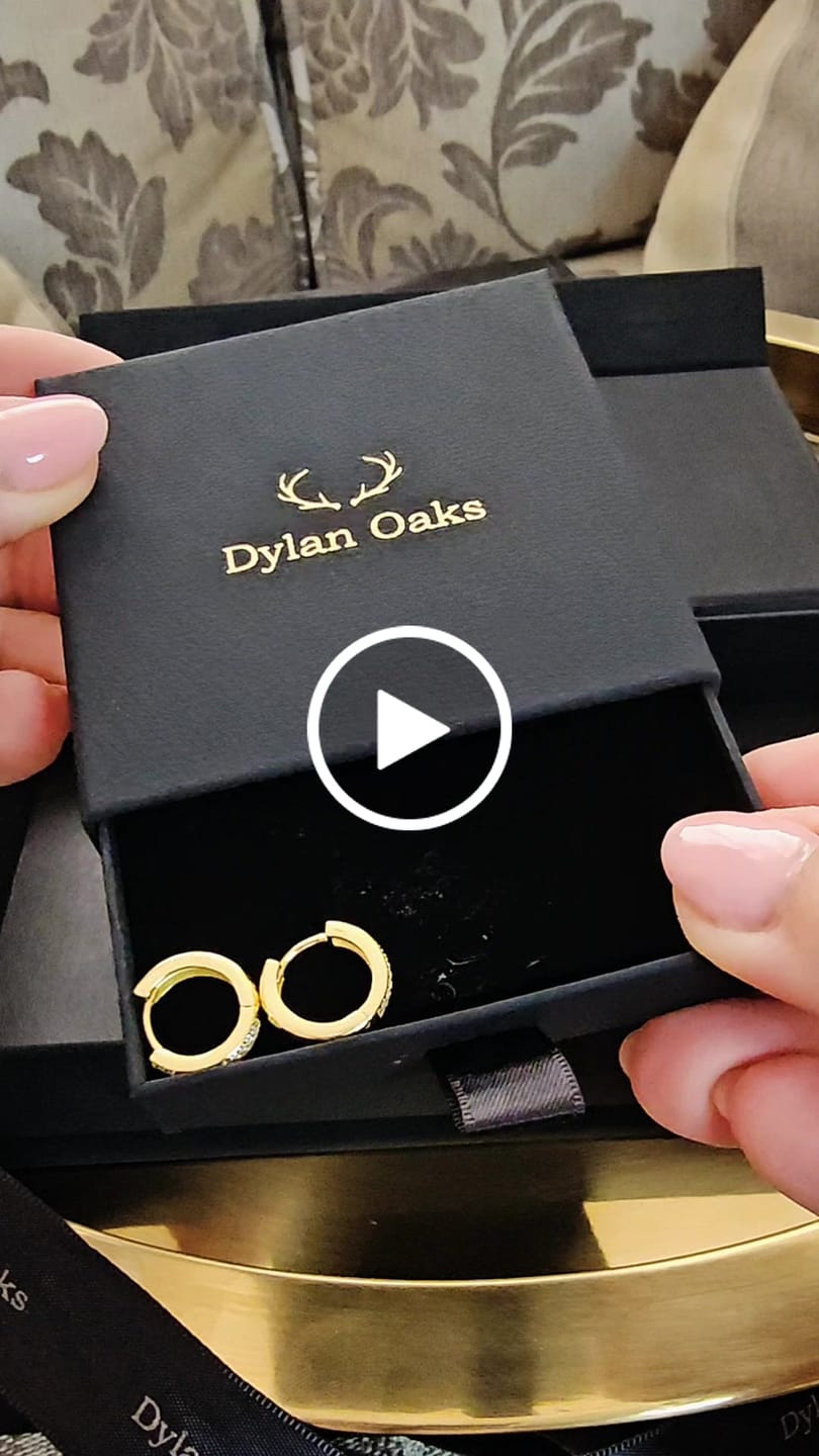 Customer video review of Small Bold Pave Hoops in Gold