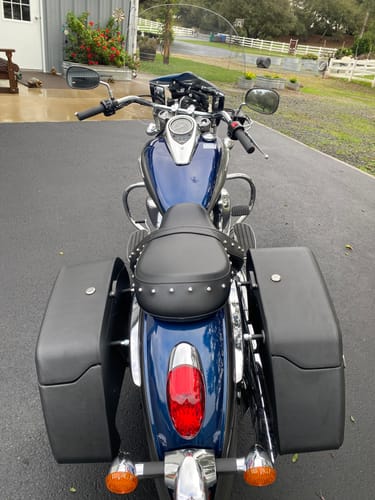Customer photo review of 42L - Baldur Extra Large Kawasaki Vulcan 900 Classic VN900 Leather Wrapped Motorcycle Hard Saddlebags