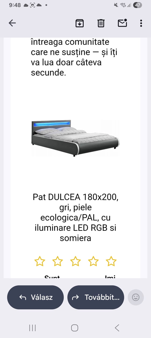 Customer photo review of Pat DULCEA 180x200, gri, piele ecologica/PAL, cu iluminare LED RGB si somiera