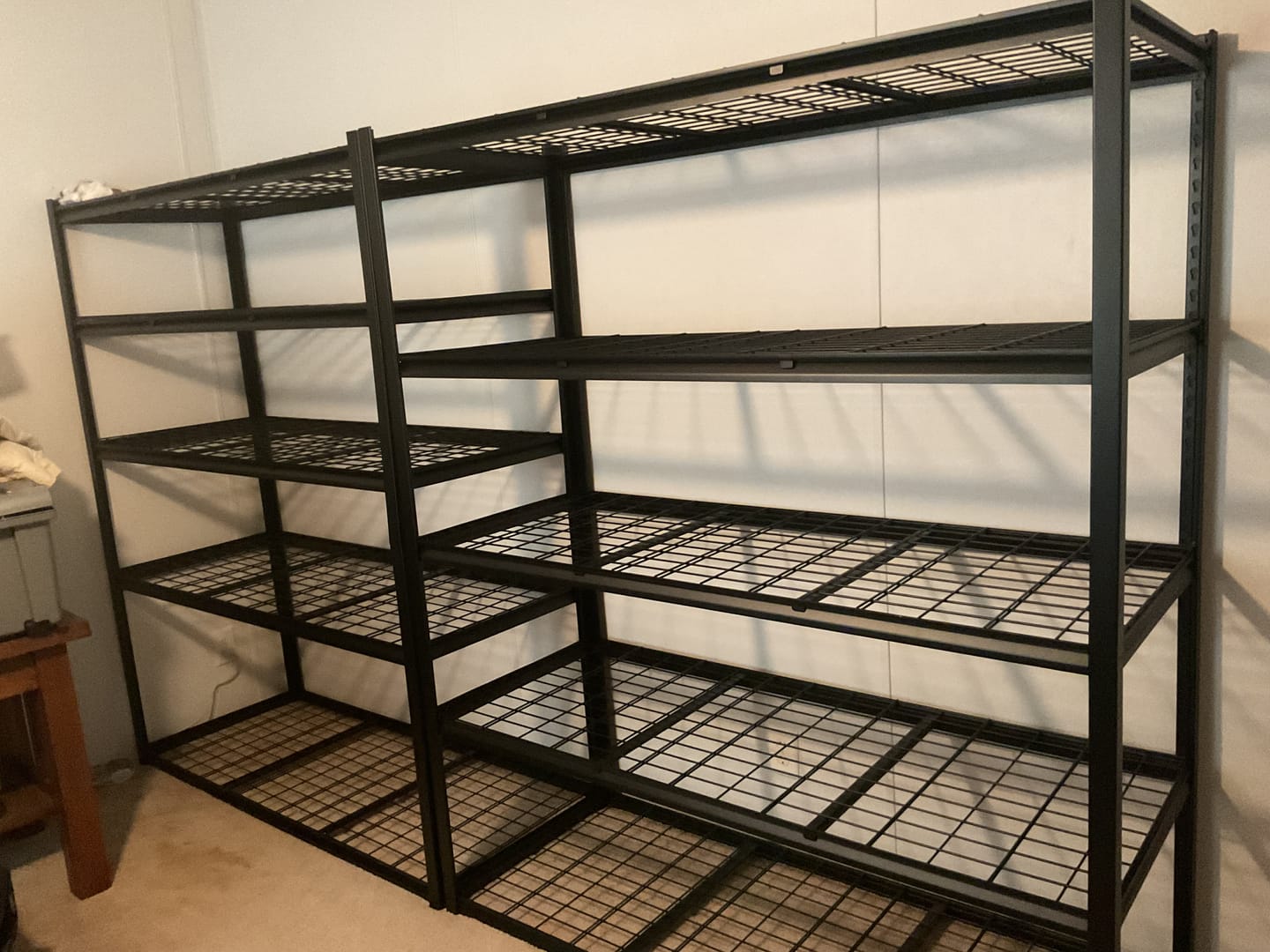 Customer photo review of REIBII 60" W Heavy Duty Metal Shelving Unit, Adjustable Shelves for Storage, Rust-Proof Shelving for Garage, Industrial, Warehouse, Basement & Workshop