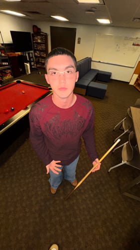 Customer photo review of Obsidian Thermal longsleeve T-shirt [CRIMSON]