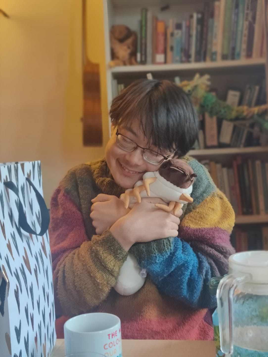 Customer photo review of White Grub Soft Stuffed Plush Toy
