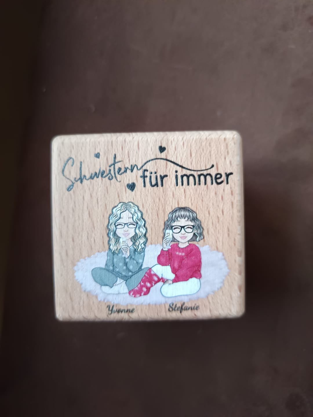Customer photo review of Herzensmenschen - Personalisierter Kerzenwürfel
