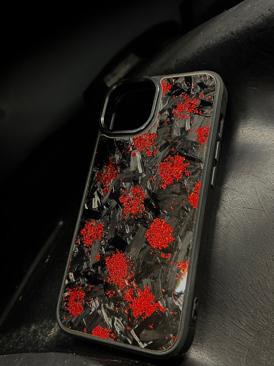 Customer photo review of Forged Carbon Case Red