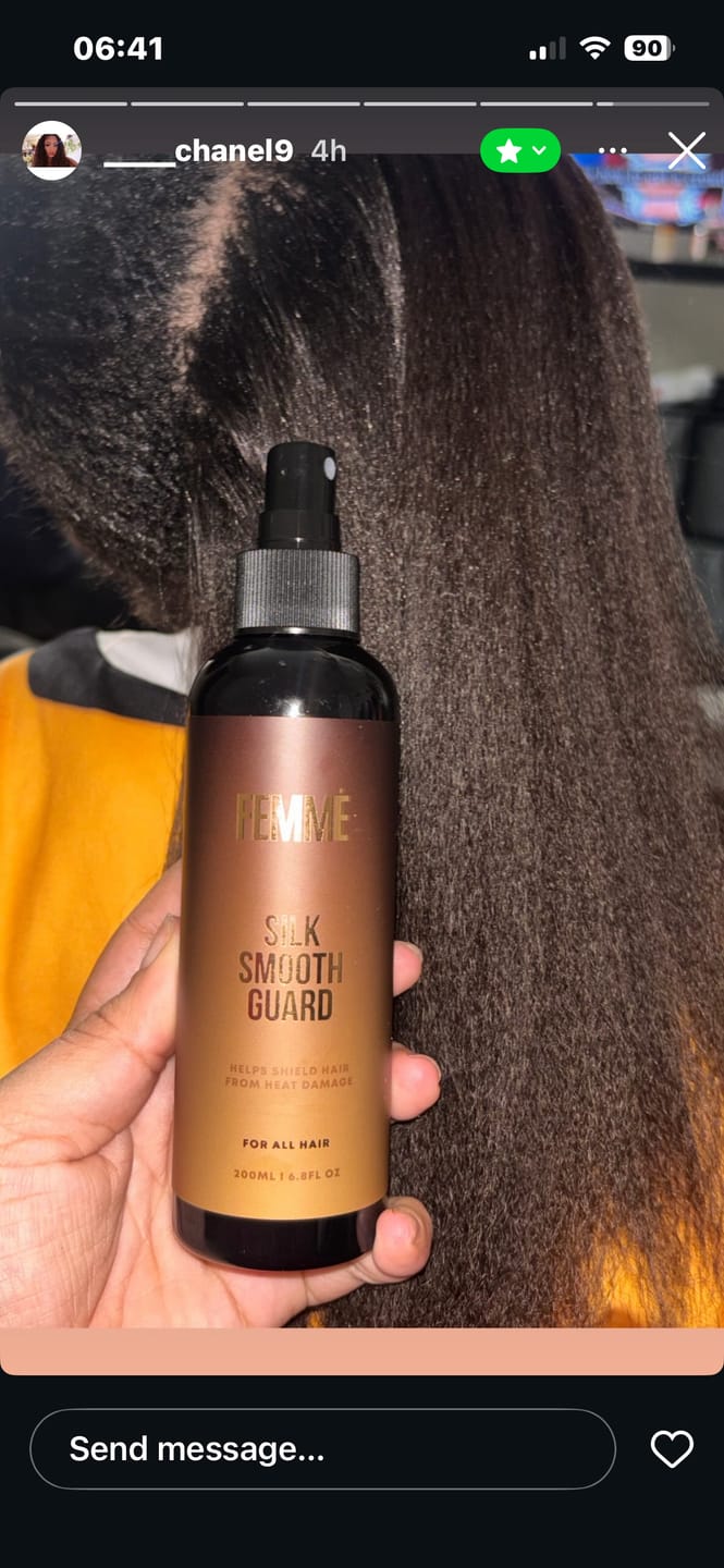 Customer photo review of Silk Smooth Guard (Heat Protectant)