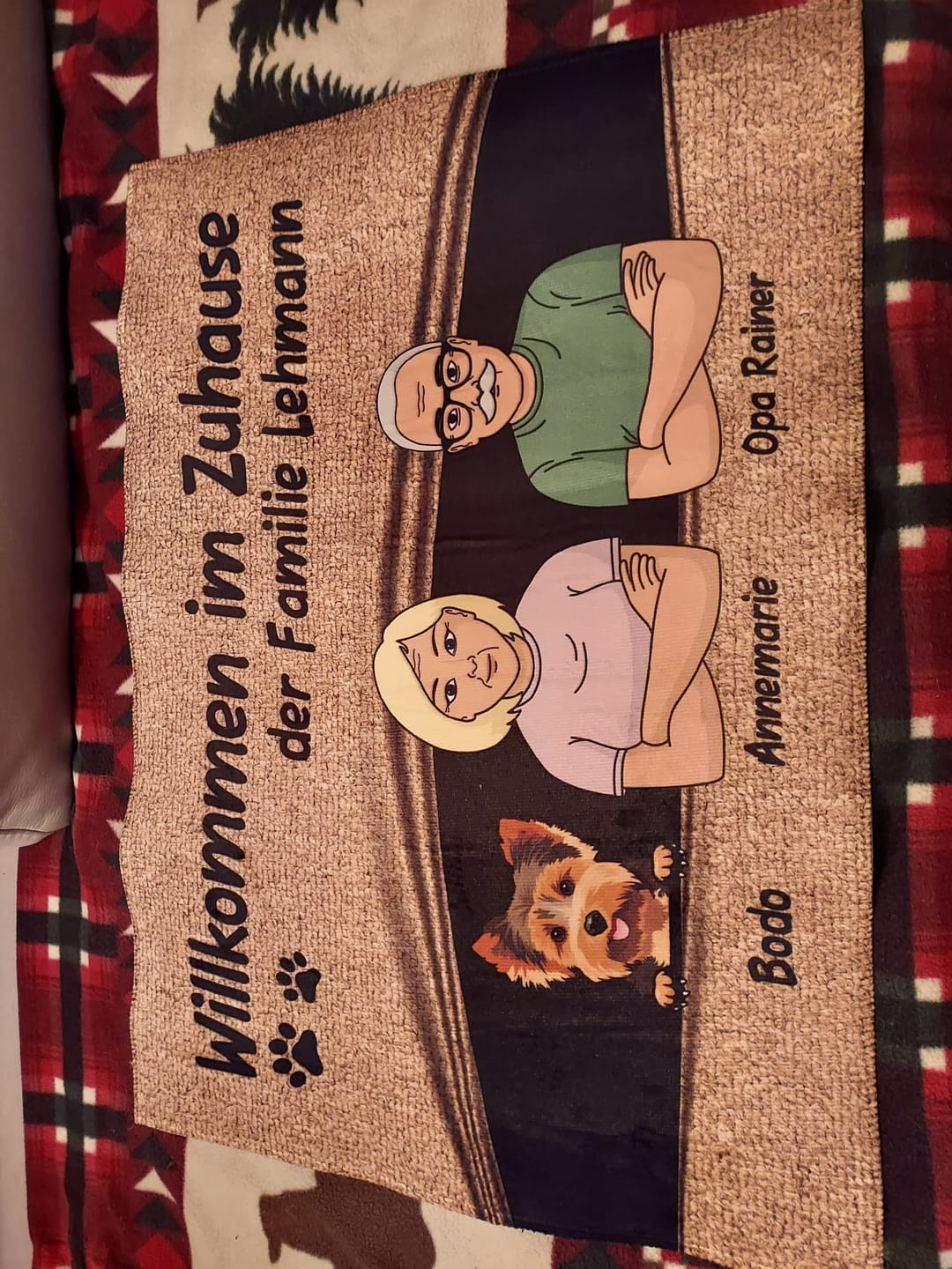 Customer photo review of Willkommen in unserem Zuhause - Individuelle Fußmatte