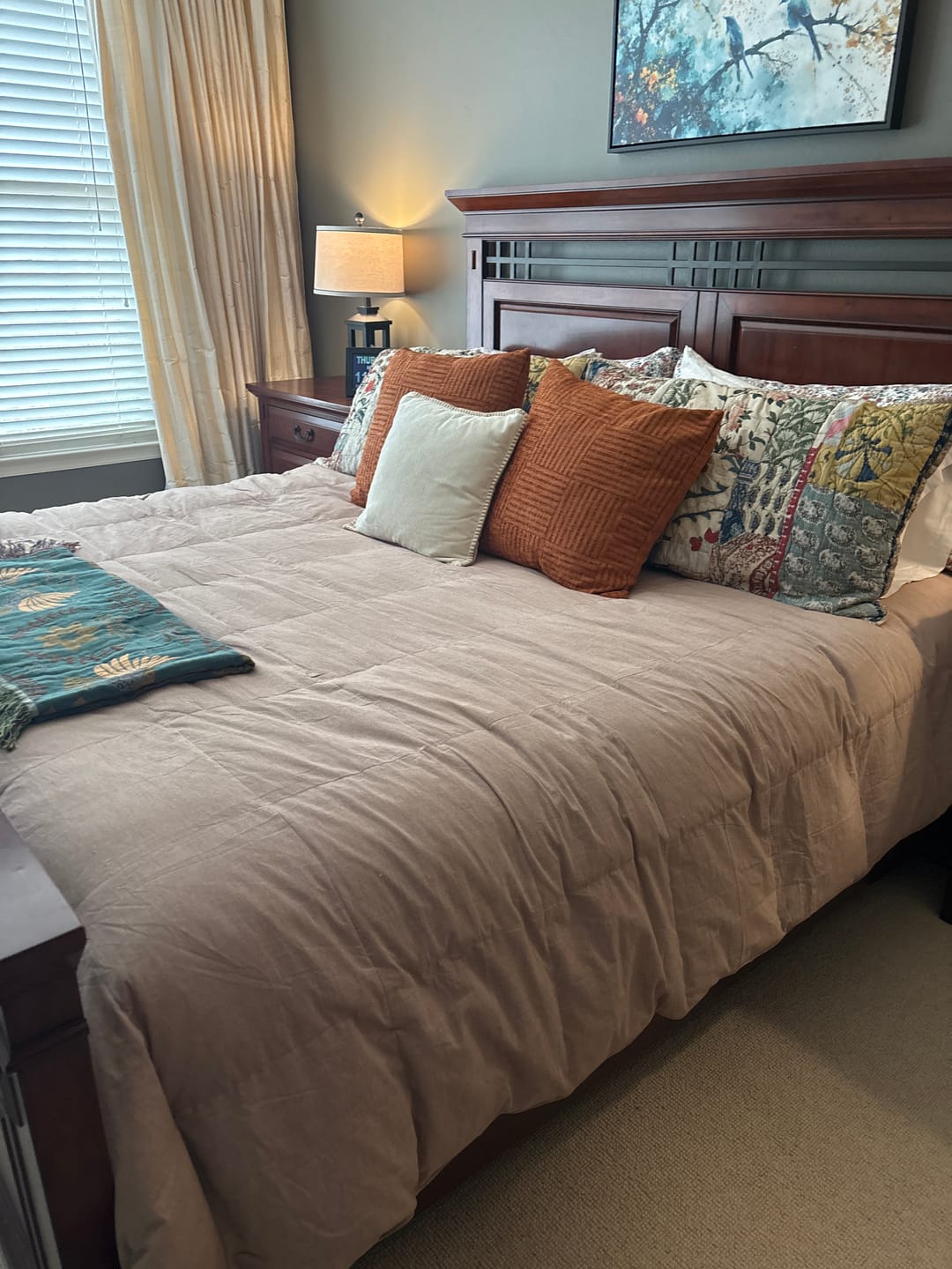 Customer photo review of European Linen Goose Down Filled Comforter