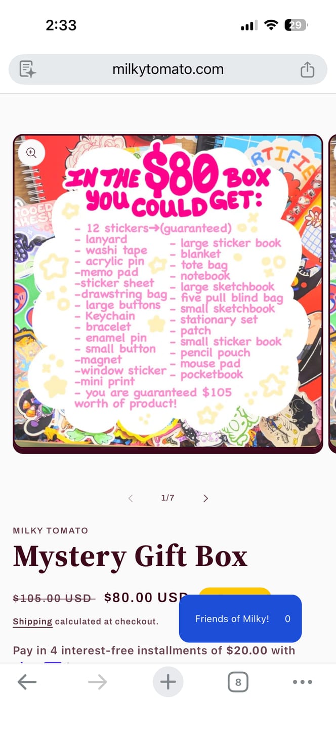 Customer photo review of Mystery Gift Box