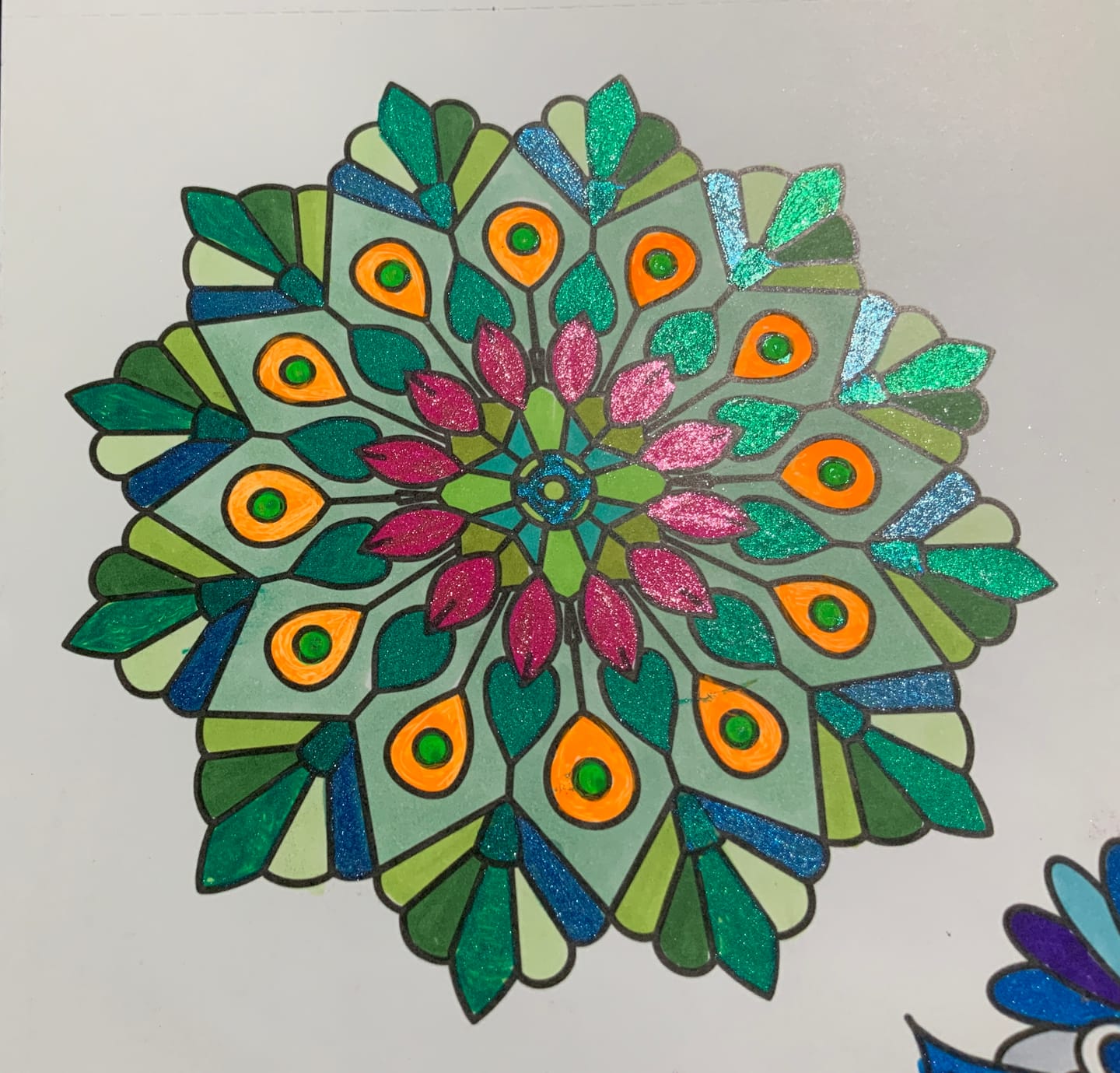 Customer photo review of Ohuhu Water-Based Glitter Metallic Marker Pens, 12 Shimmer Colors