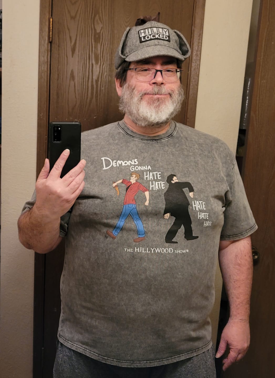 Customer photo review of Demons Gonna Hate Acid Washed Oversized Tee