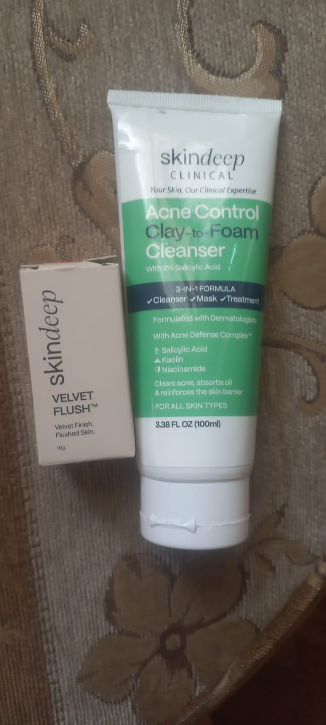 Customer photo review of Acne Control Clay-to-Foam Cleanser