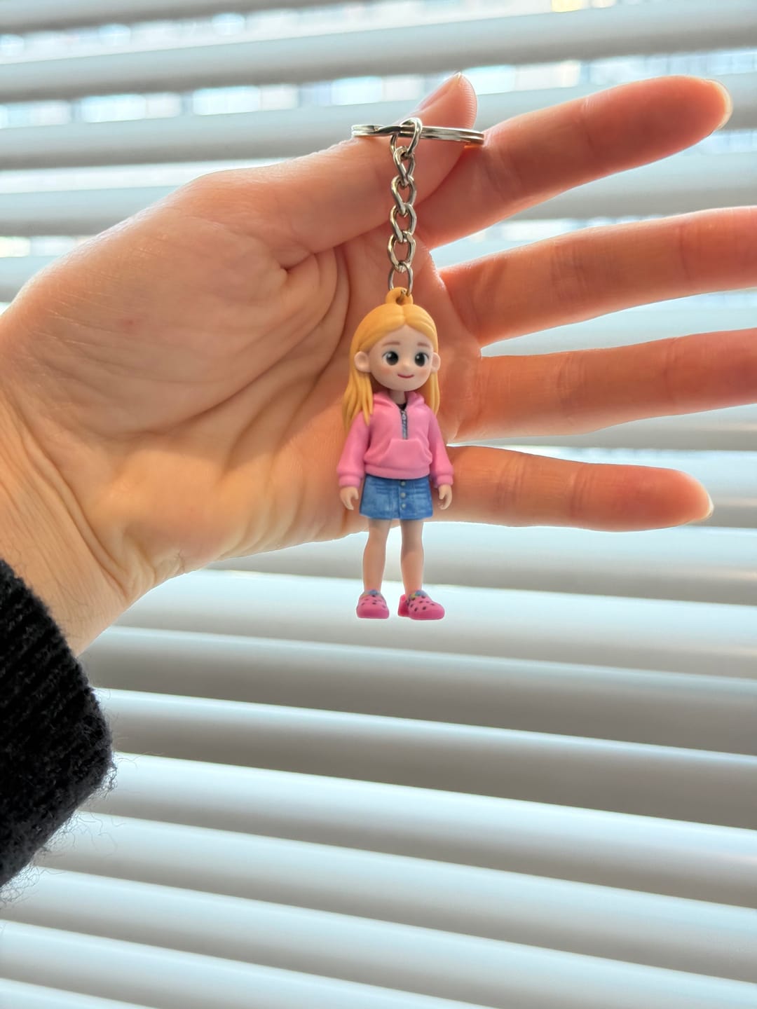 Customer photo review of Custom 3D Figure Keychain - Personalized Bag Charm from Photo