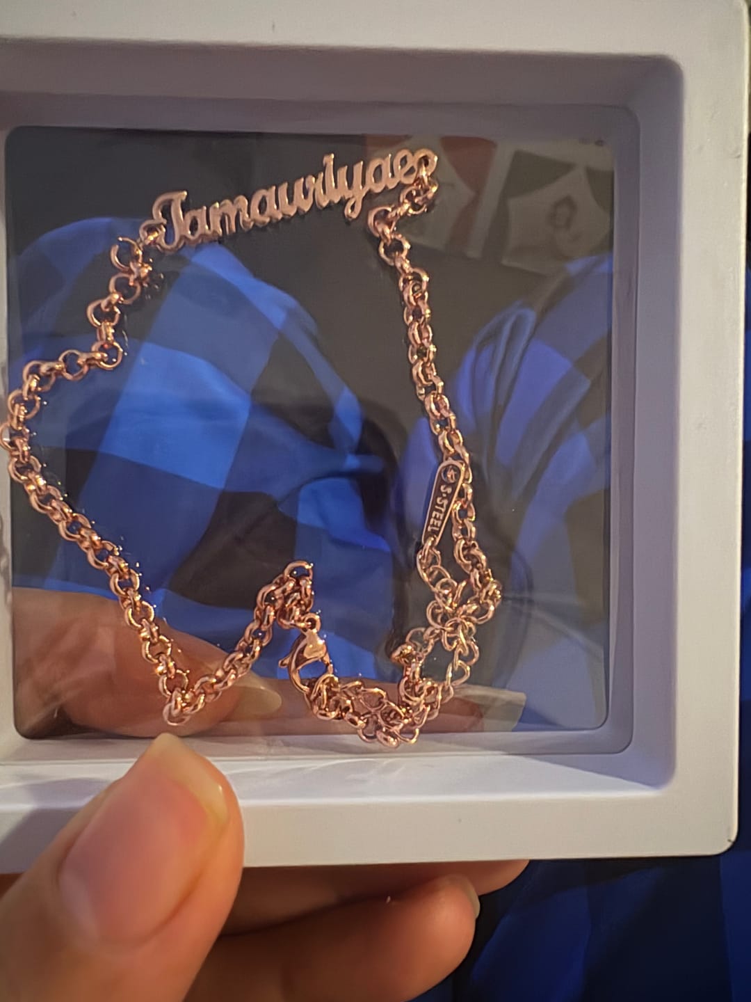 Customer photo review of Custom Name Bracelet