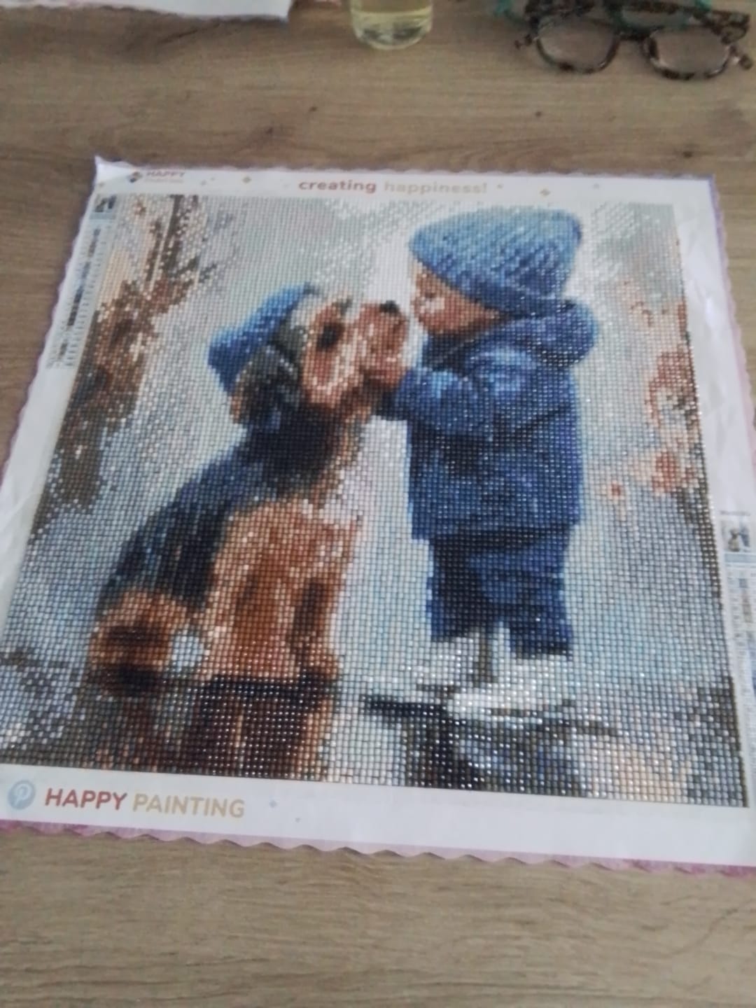 Customer photo review of Jongen met hond in de regen