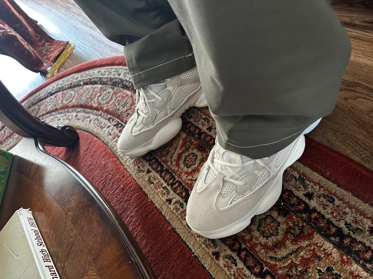 Customer photo review of adidas Yeezy Boost 500 "Bone" - Men's