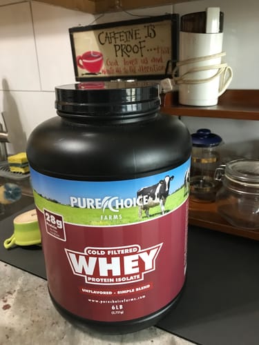 Customer photo review of Whey Protein Isolate Unflavored