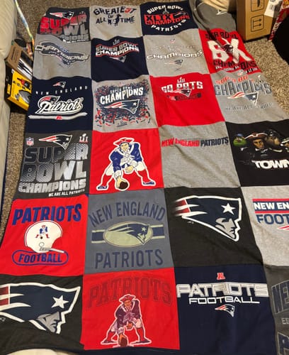 Customer photo review of Classic T-Shirt Blanket