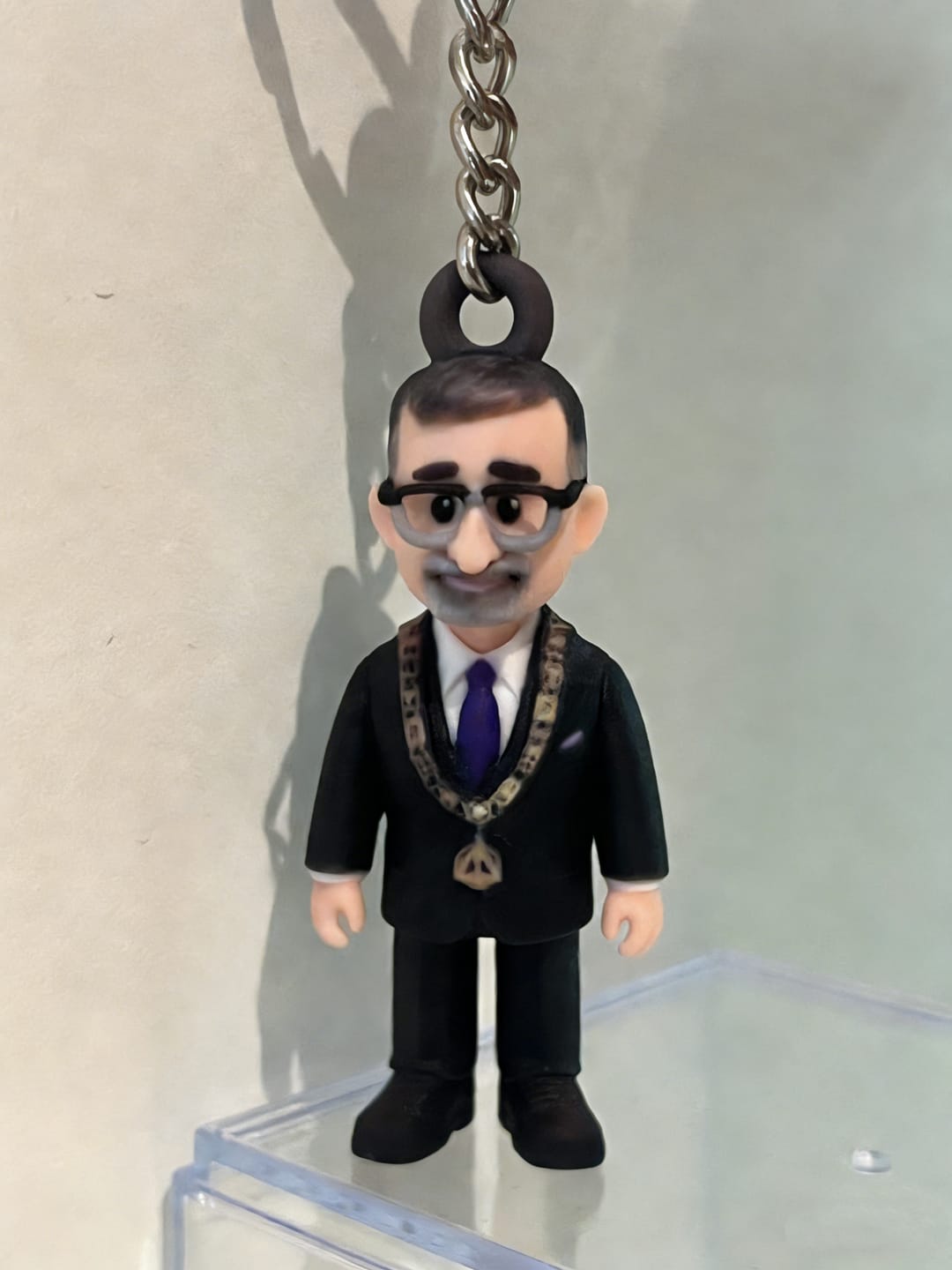 Customer photo review of Custom 3D Figure Keychain - Personalized Bag Charm from Photo
