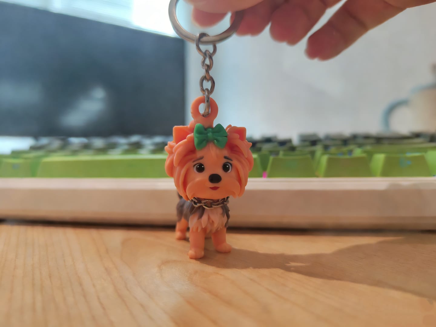 Customer photo review of Custom 3D Figure Keychain - Personalized Bag Charm from Photo