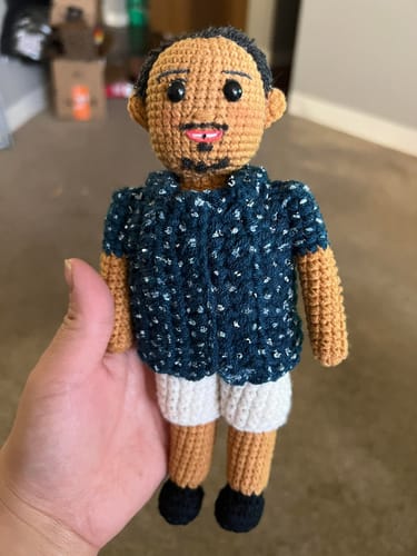 Customer photo review of Tranquil® - Personalized Crochet Doll with Photo Card (Christmas CUT-OFF: Nov 25th)