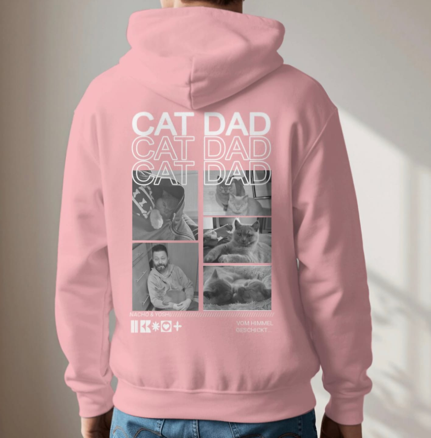 Customer photo review of Cat Dad - Individueller Hoodie