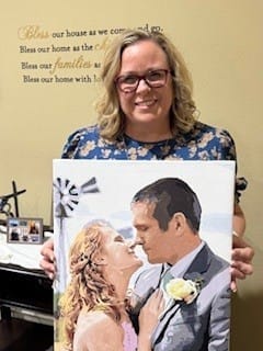 Customer photo review of Custom Portrait Paint By Numbers
