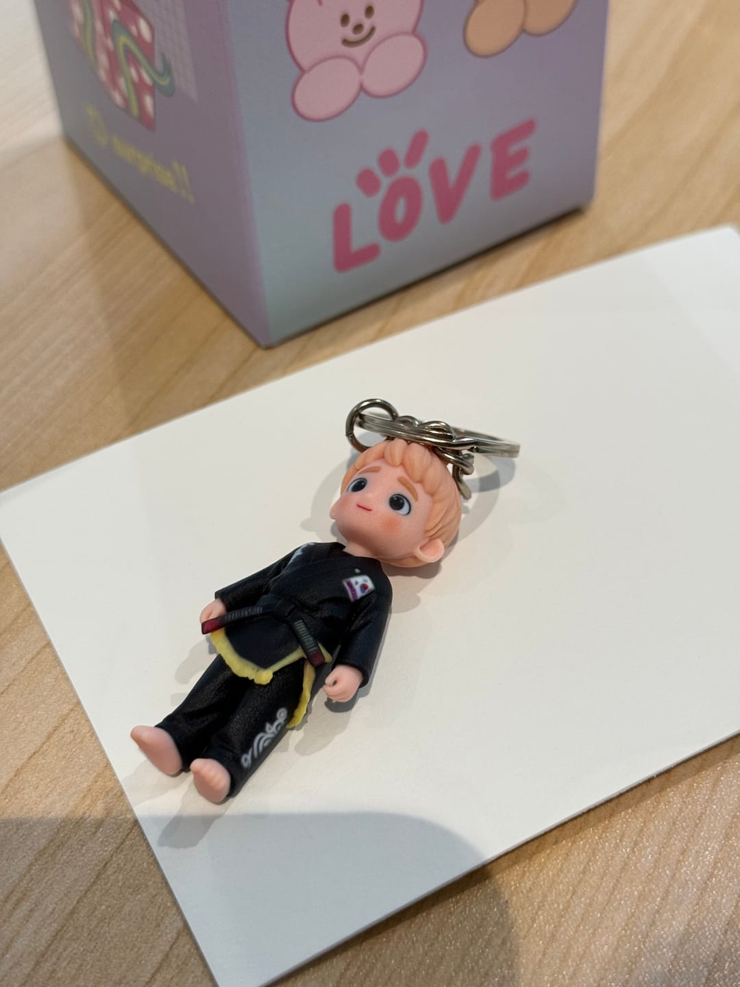 Customer photo review of Custom 3D Figure Keychain - Personalized Bag Charm from Photo