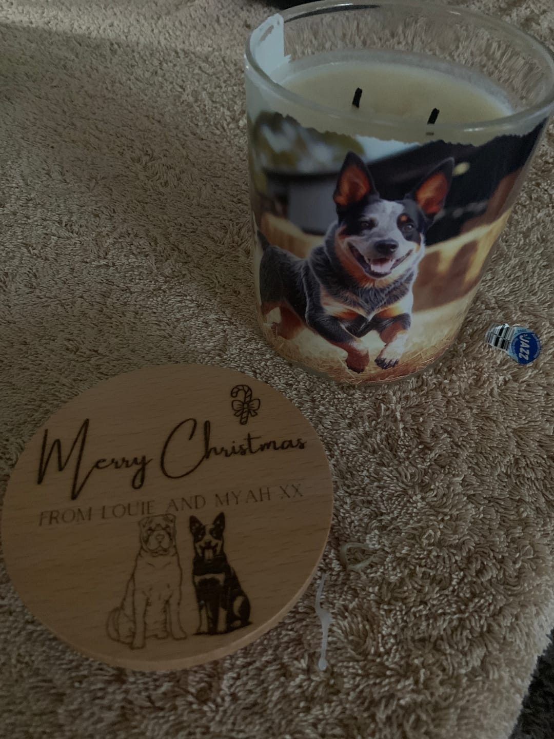 Customer photo review of Custom Candle Lid