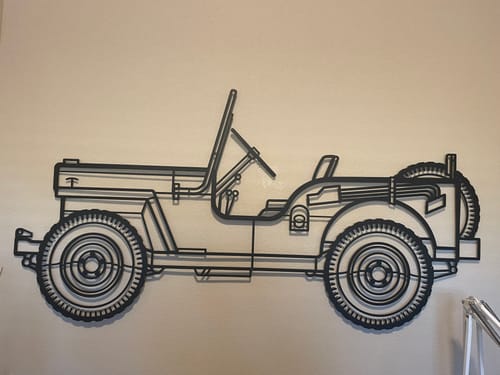 Customer photo review of Your Custom Car Silhouette Metal Wall Art Service