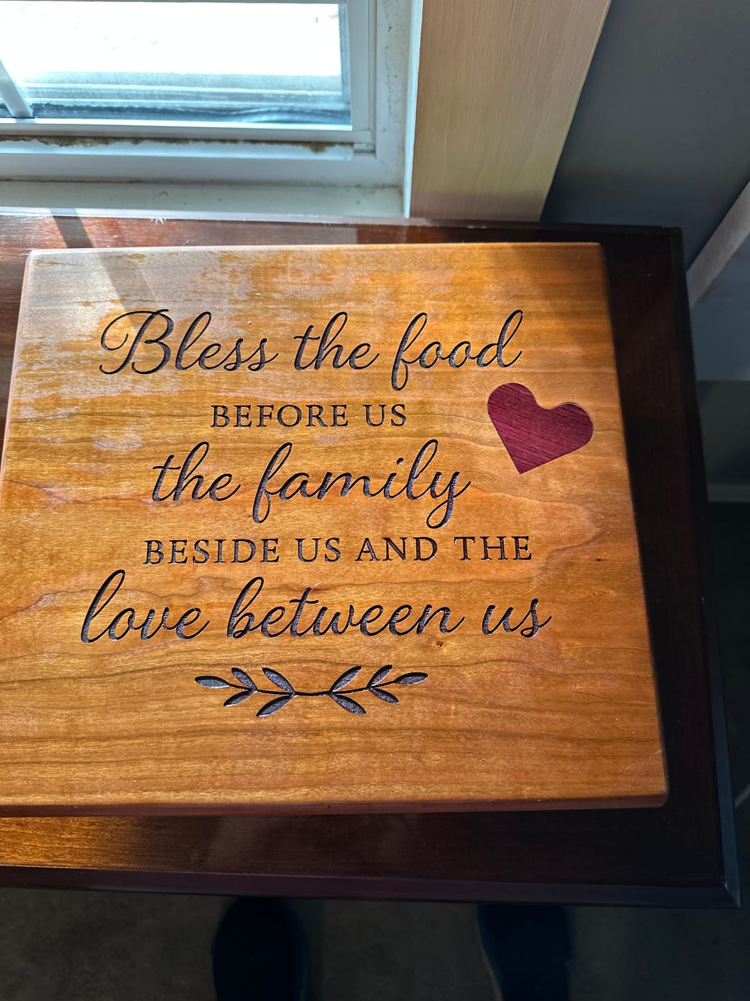 Customer photo review of Heart Inlay Acrylic Router Template - 5 Heart Sizes