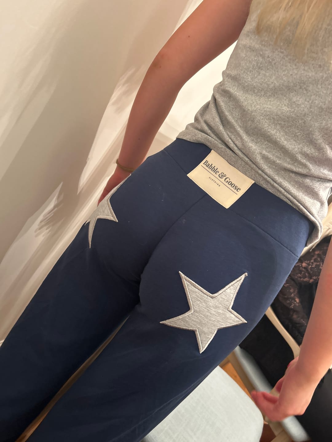 Customer photo review of Jersey Star Jogger Navy / Light Grey