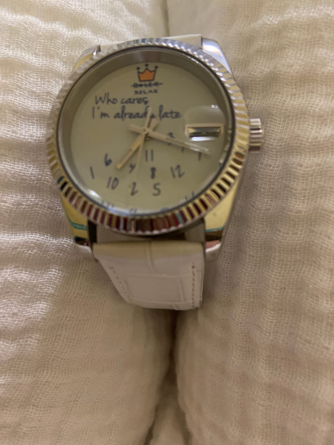 Customer photo review of EONDATE CLASSIC LEATHER WATCH