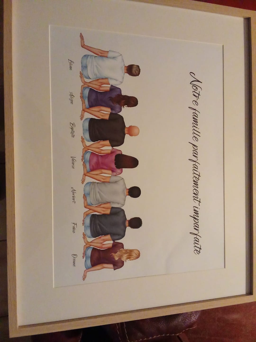 Customer photo review of Affiche portrait de famille personnalisable avec personnages
