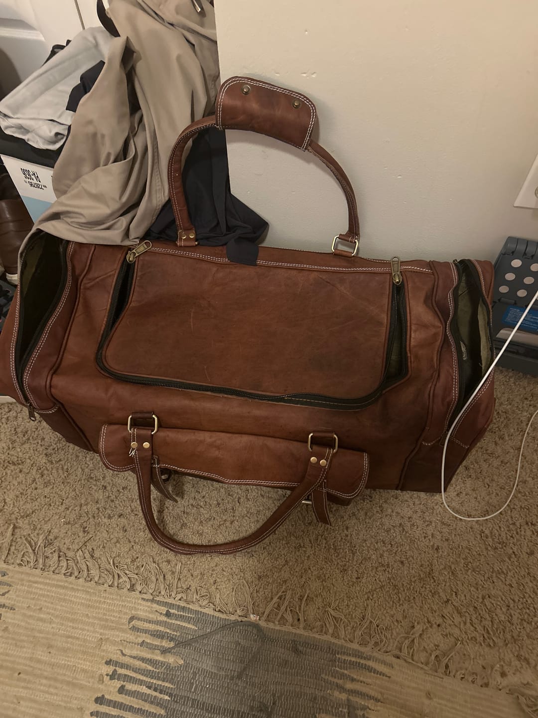 Customer photo review of Traveler Weekender Duffle Bag + FREE Toiletry Bag